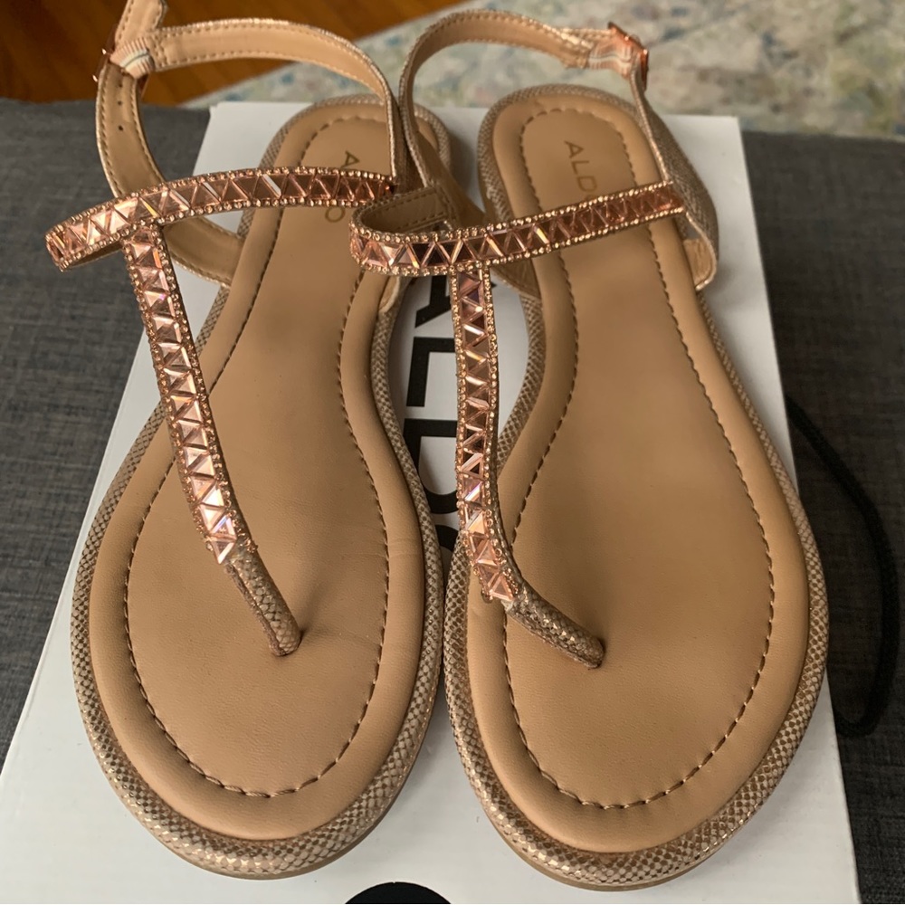 Rose gold Aldo Sheeny sandals